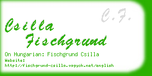 csilla fischgrund business card